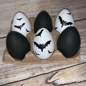 Gothic Style Black Bat Easter Eggs